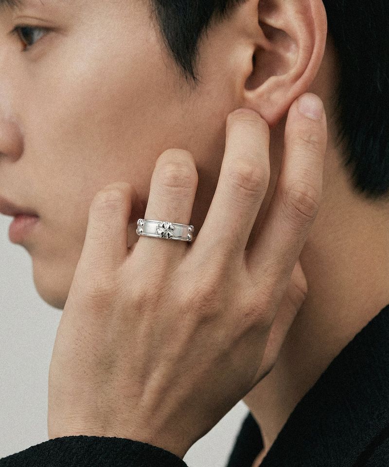 Clover rail ring SV (925 silver)