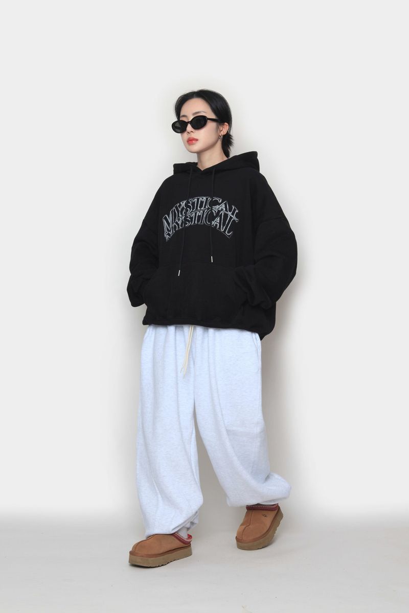 wool fluff balloon jogger pants