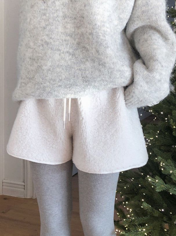 Fluffy Boa Fleece Shorts (3color)