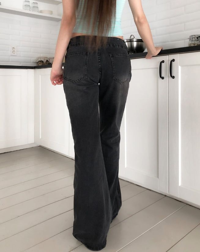 Hatin Flap Pocket Low Bootcut Denim Pants