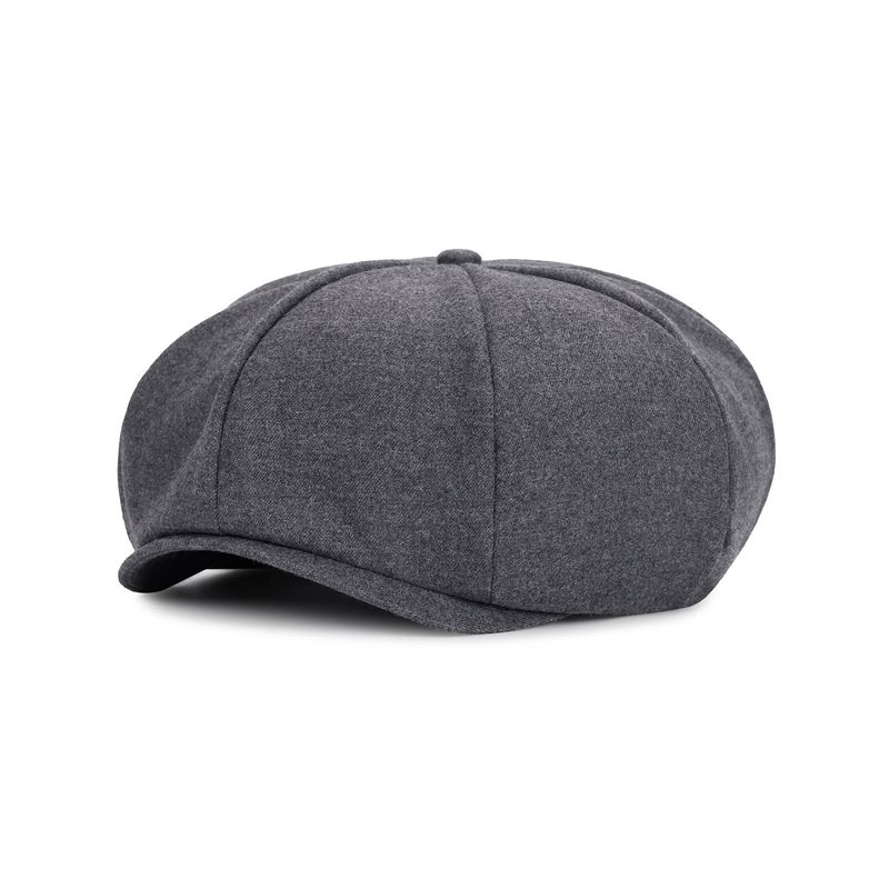 VARZAR Logo Easy Fit Newsboy Cap / Gray