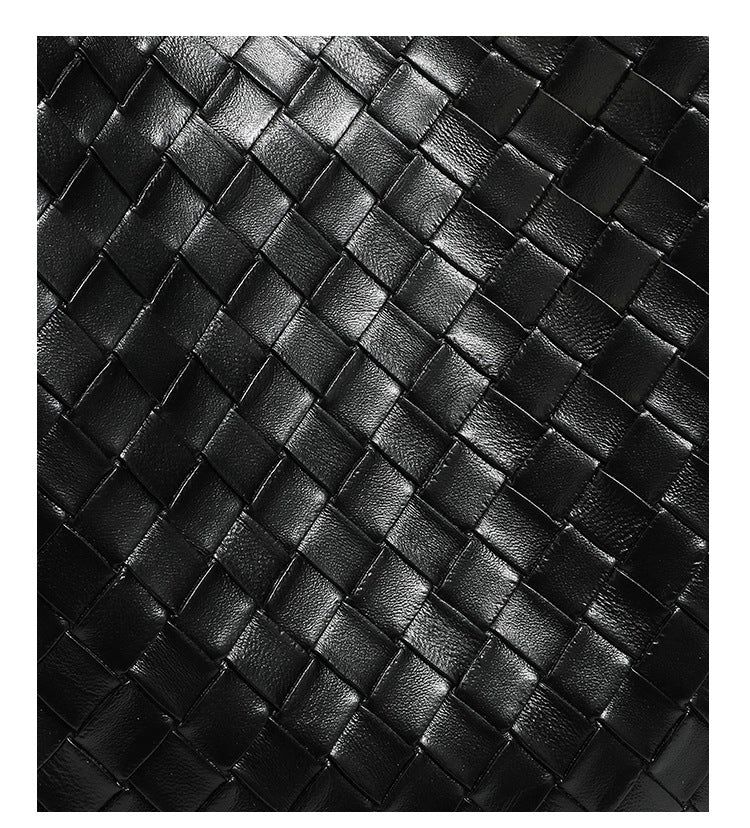 Woven Texture Large Bucket Shoulder Bag