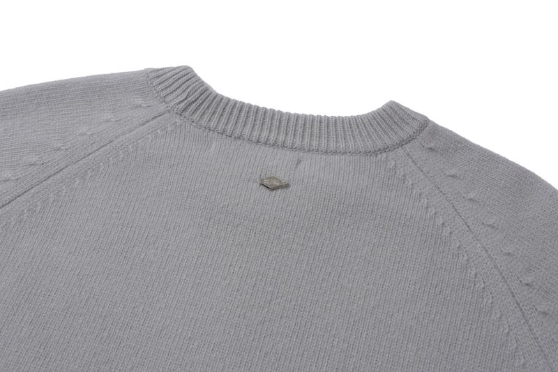 CREWNECK WOOL SWEATER (greyish blue)