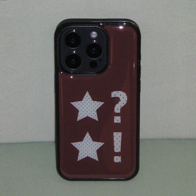 Dot Star Matcha Brown Epoxy Bumper Case 