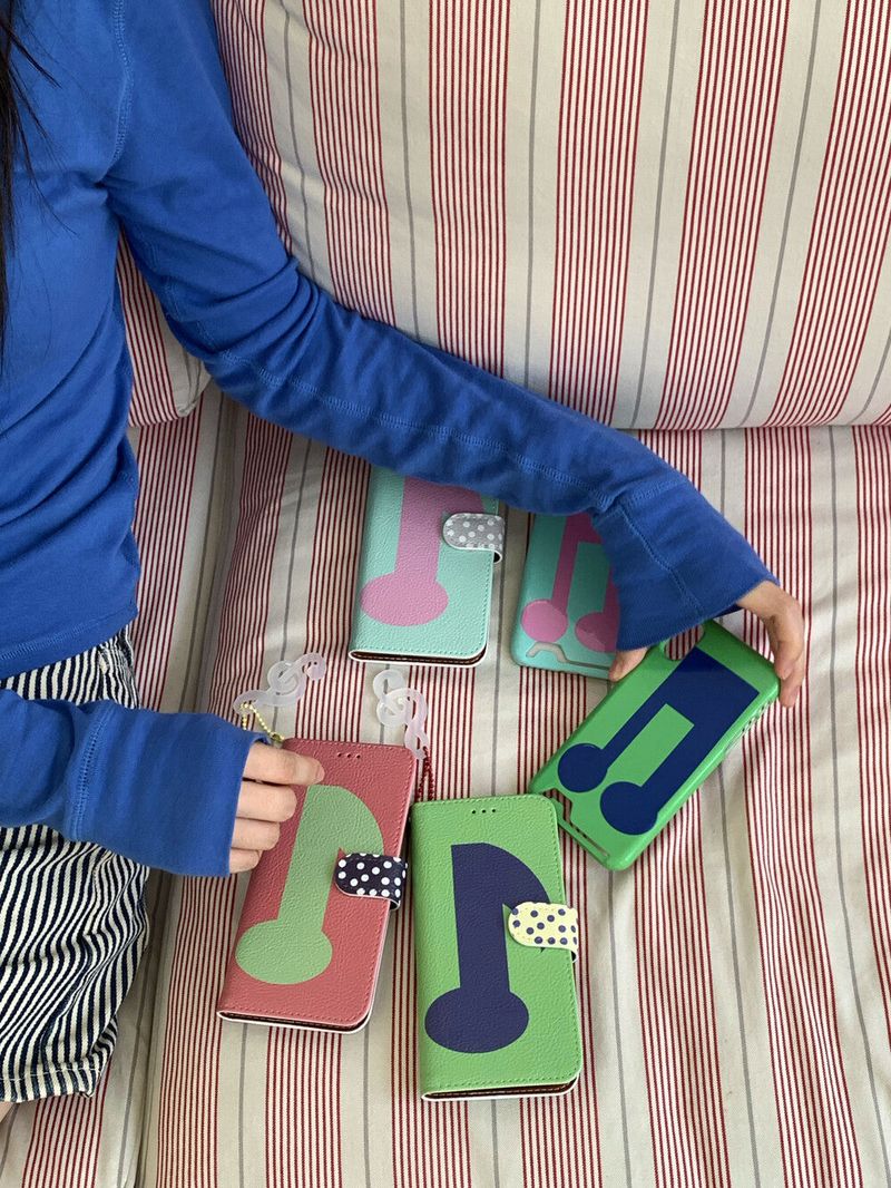 [card case] greenmusicnote