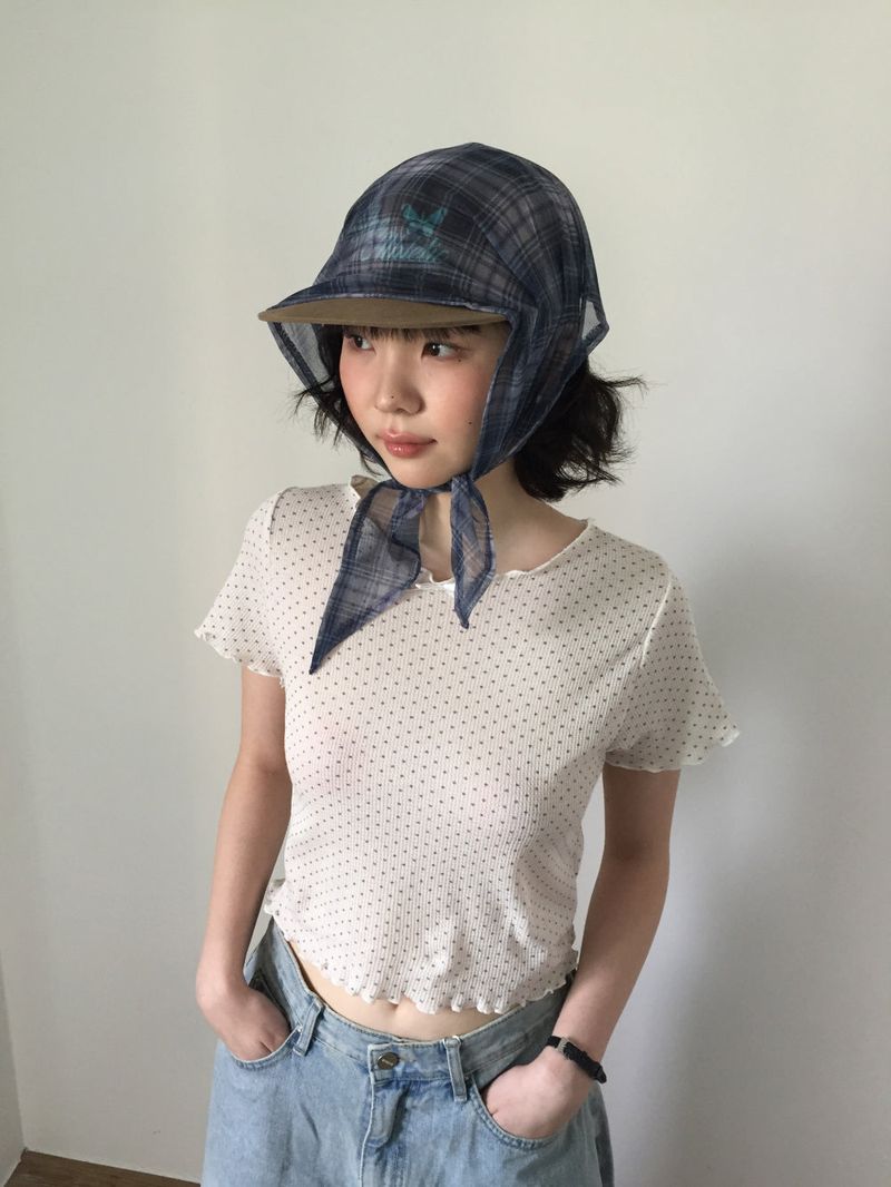 Sheer Plaid Check Scarf (3color)