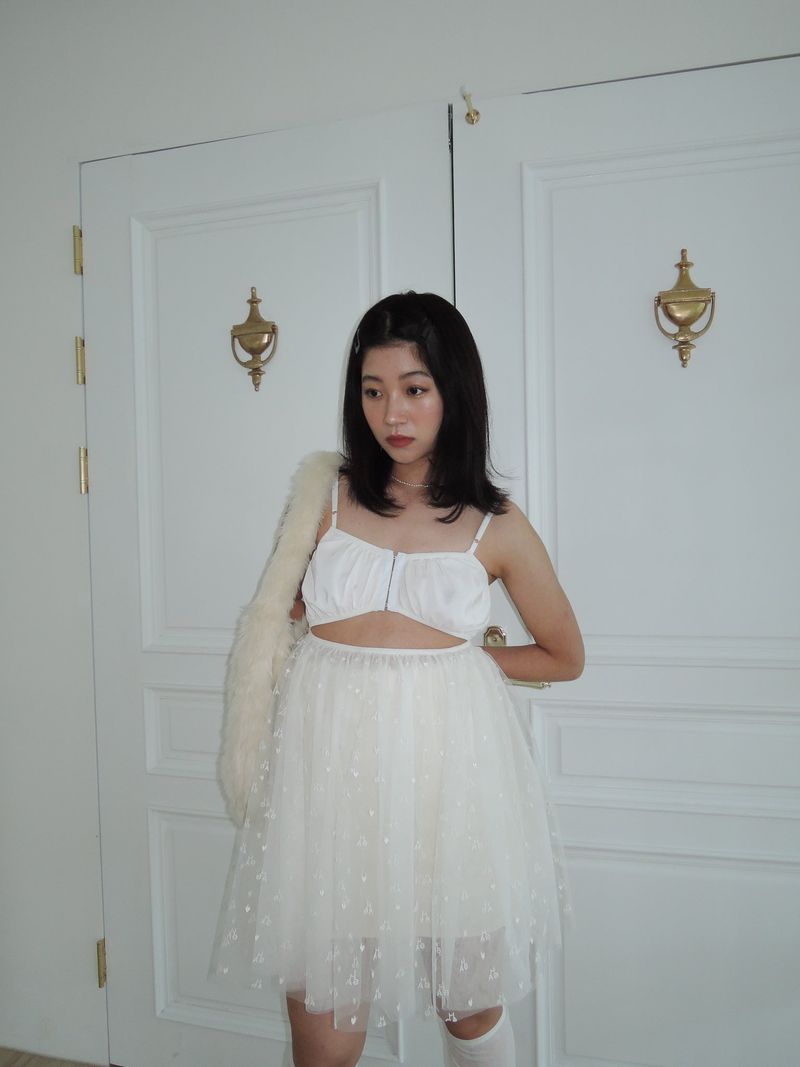 SHASHA TULLE DRESS _WHITE