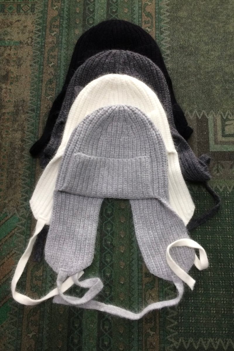 strap knit beanie