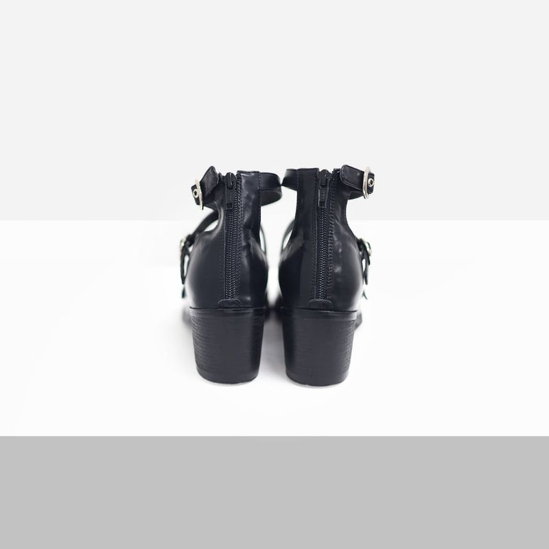 City Buckle Strap Mid Heels