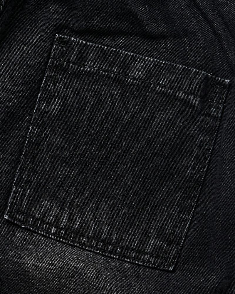 Sel Distressed Cargo Wide Denim