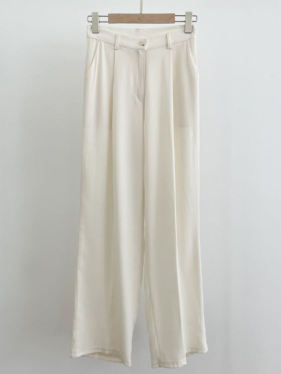 Light Cool Pintuck Wide Slacks