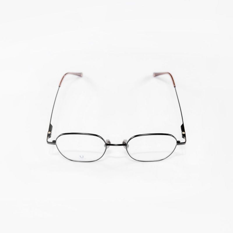 Knouun Square titanium glasses CODE. 103. C Black