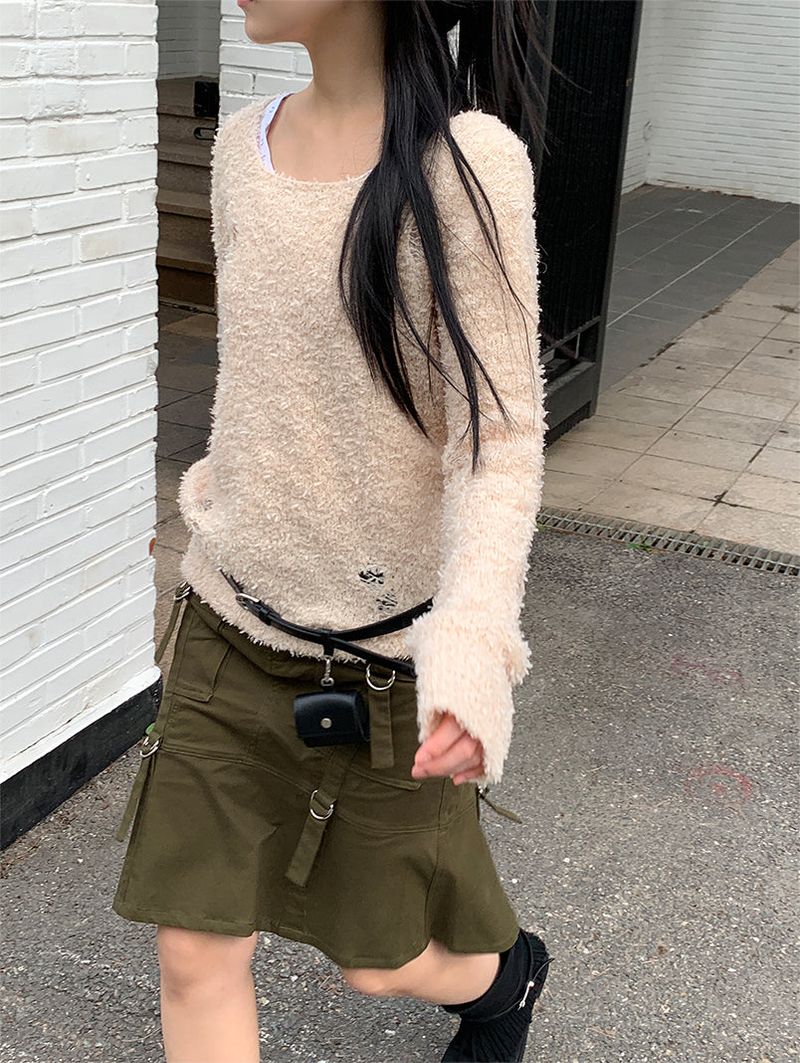 BOUCLE DAMAGE LOOSE KNIT (2C)
