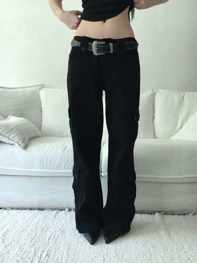 button cargo pants