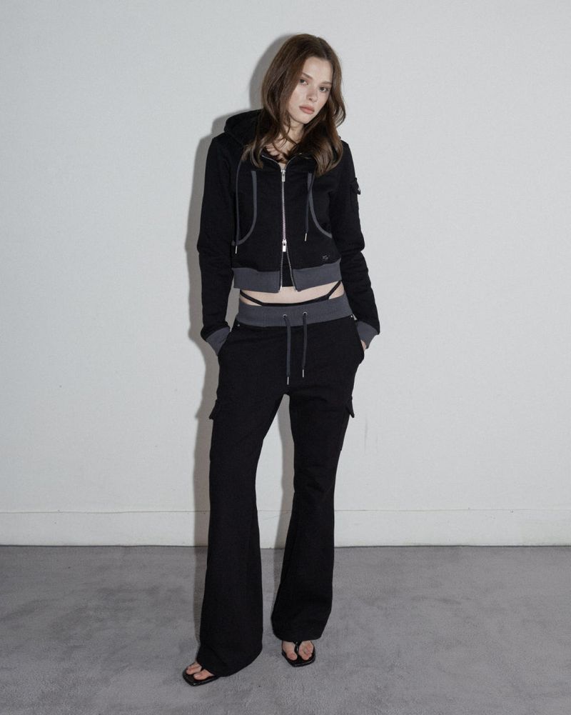 Bootcut Sweatpants Black x Charcoal