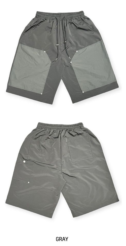 City Double Knee Rivet Bermuda Pants