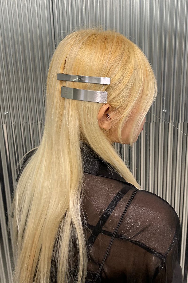 NO.372 [SILVER] HAIR OPEN PIN 2SET