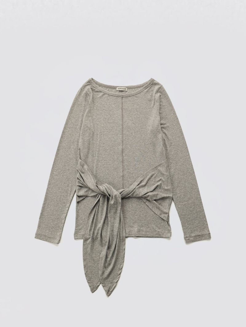 Wrapping Shirring Tee_Melange