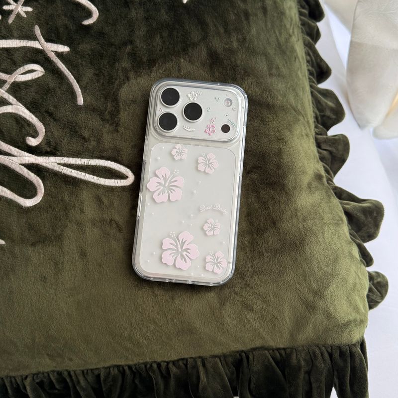 hibiscus jellhard case (baby pink)