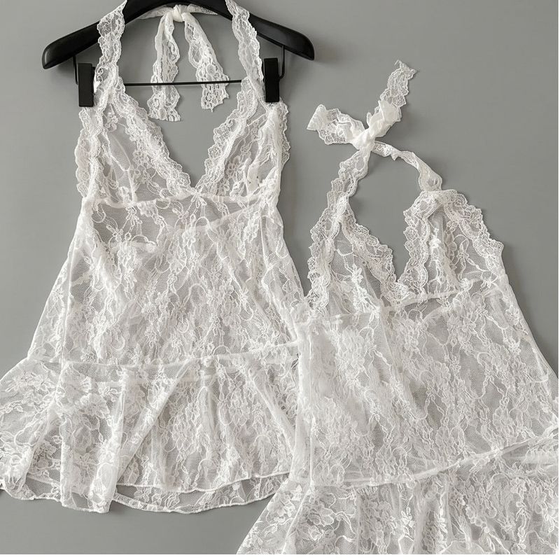 Lean Halter Lace Layered Frill Sleeveless