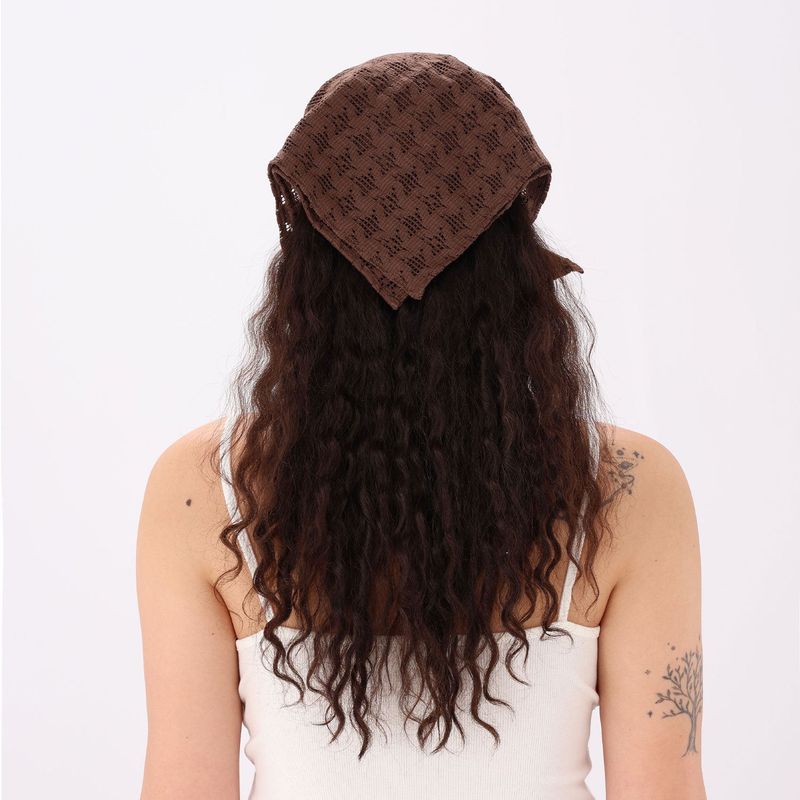 brown knit bandana