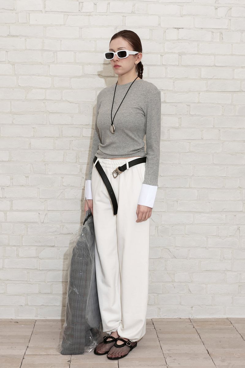 NEW CUFFS TOP_MELANGE GRAY