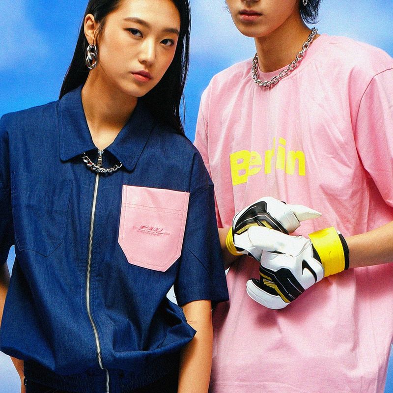[UNISEX] Short Sleeve Bomber Jacket (Denim)