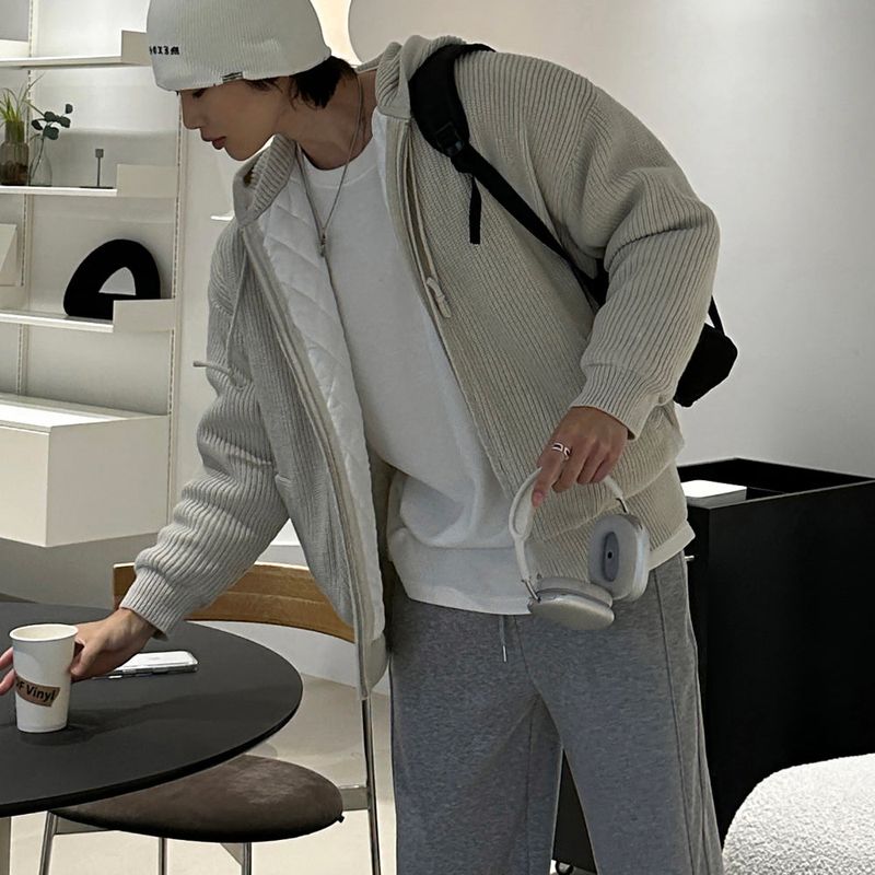 LMN Slay Oversized Fit Knitwear Hooded Padded (3 colors)