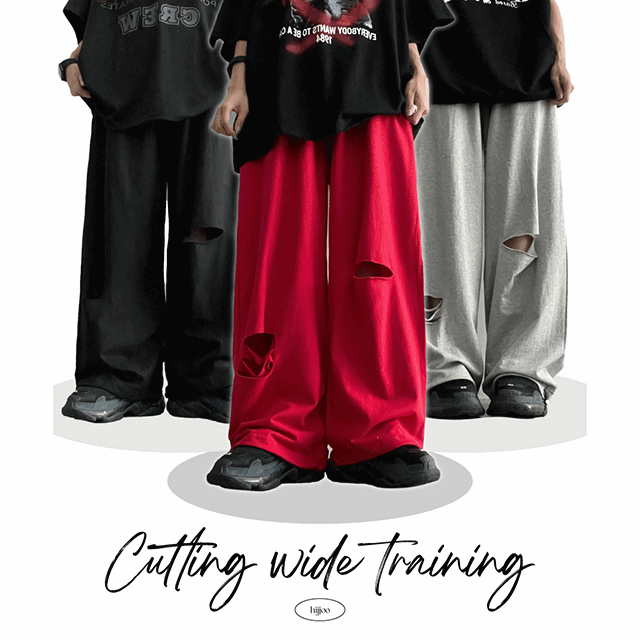 hijjoo（ハイチュー）の「Orang Cutting Damage Wide Training Pants（Pants）」