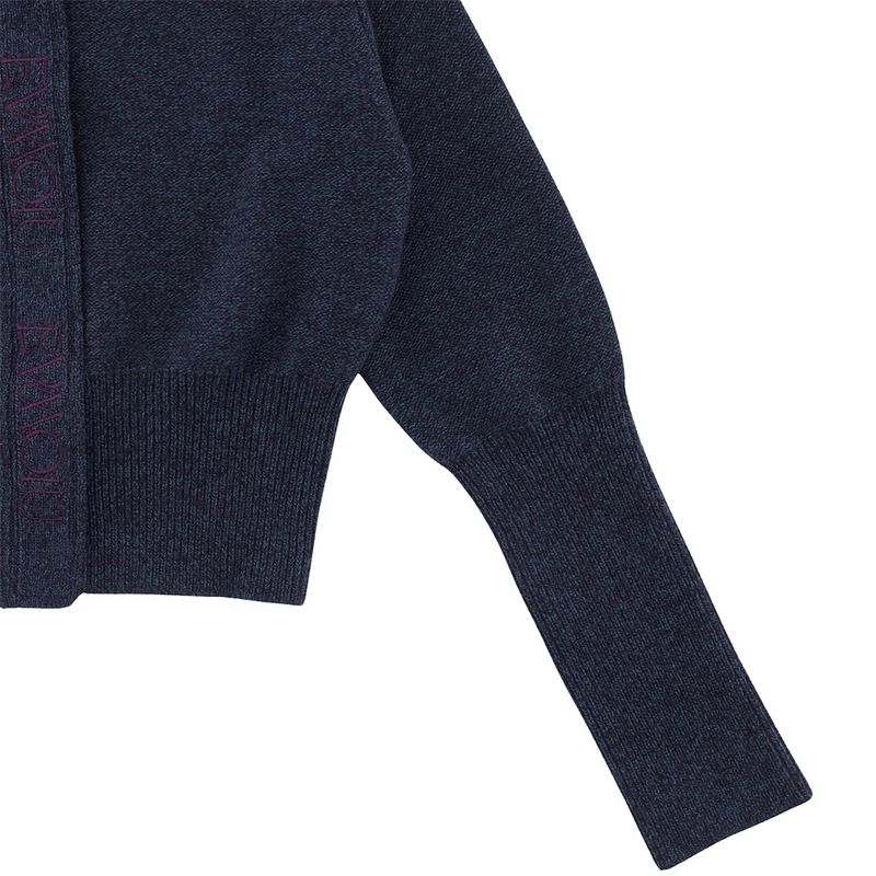 ALPACA SLIM CARDIGAN - MULBERRY NAVY