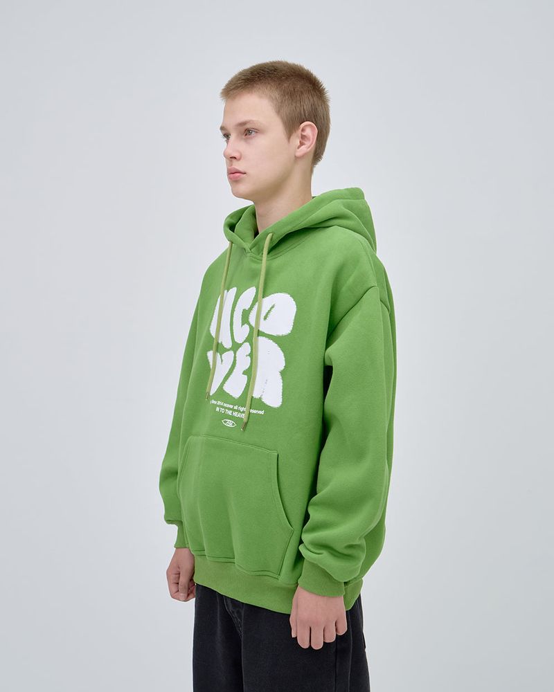POINTAGE LOGO HOODIE - OLIVE GREEN