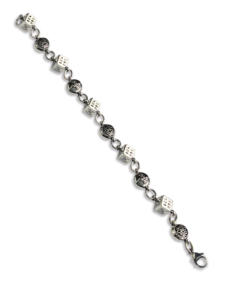 DICE BALL CHAIN BRACELET(20.5CM)