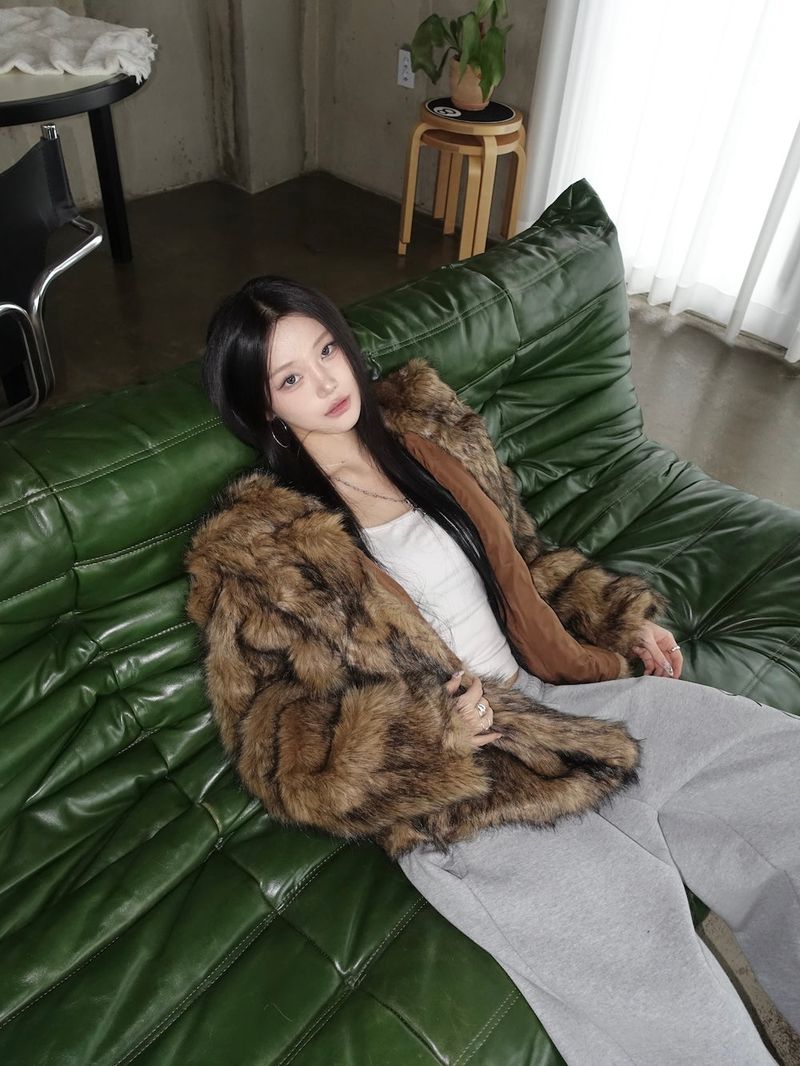 Street Hooded Fur Jacket