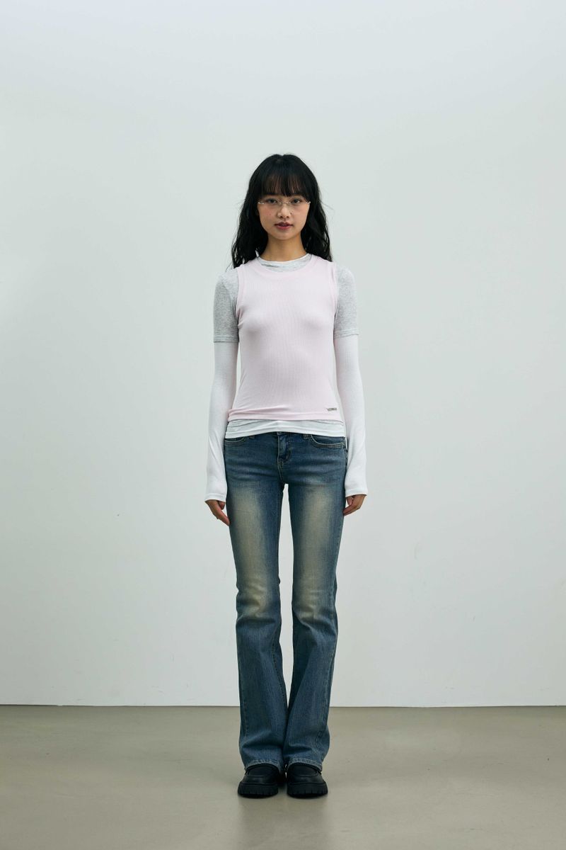 ARIKIM（アリキム）の「COMET LAYERED SLEEVE TOP / PINK（Tops）」