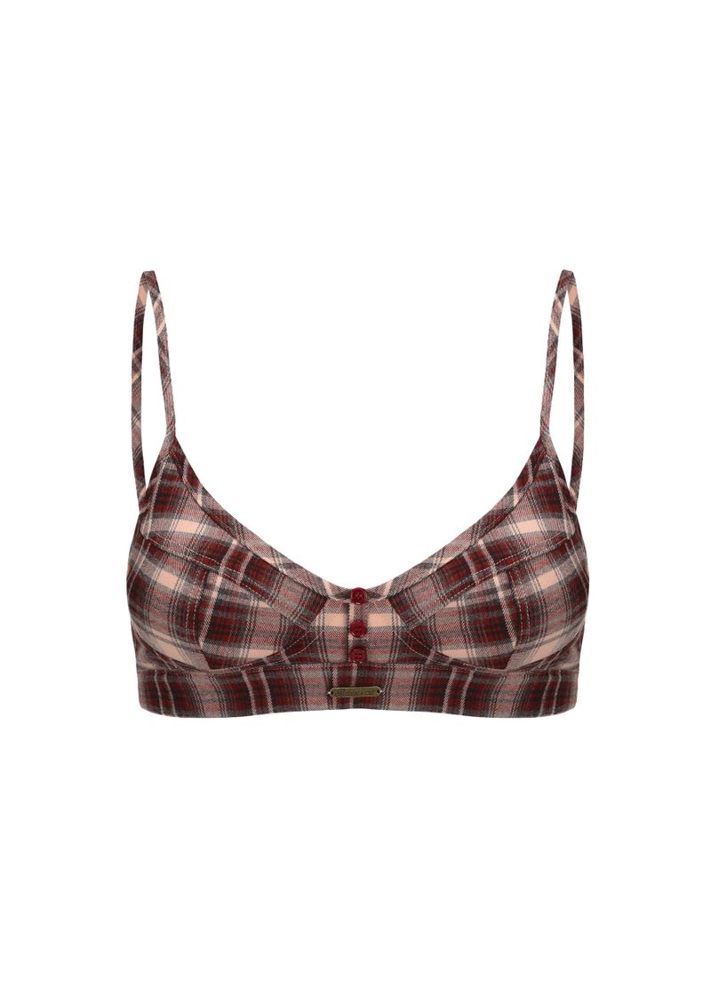 Plaided Brat Bra