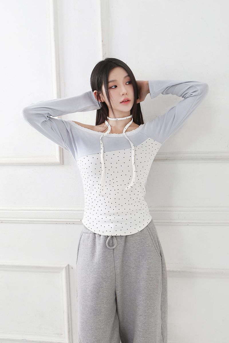 Lace Mini Star T-shirt_white