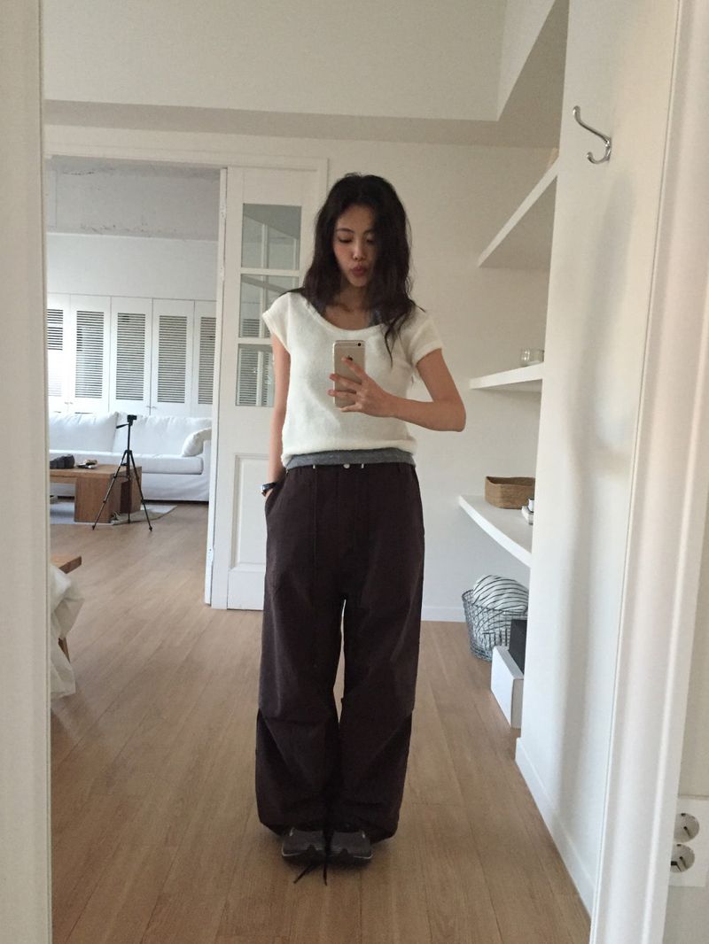 Peach Back Pocket String Pants (3 Colors)