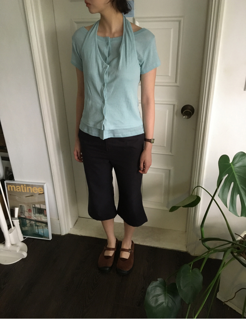 Linear Capri Pants (2color)