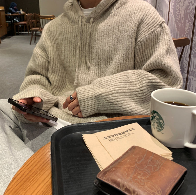  Sydney Heavy Duty Wool Blend Overfit Knit Hoodie