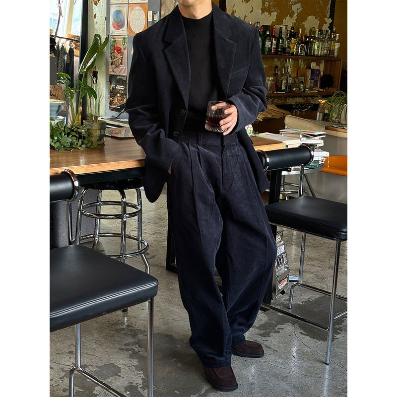  [SET UP가능] ヘビーコーデュロイワイドパンツ(3color)