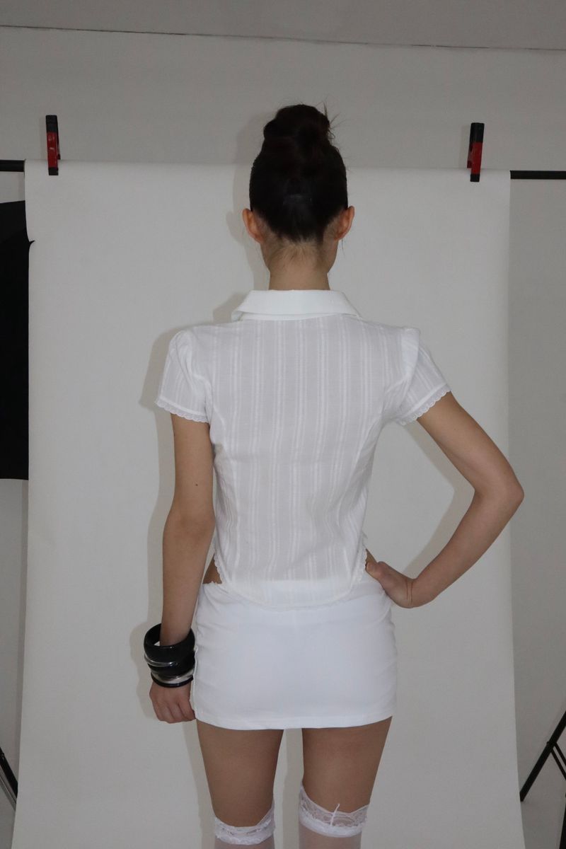 VINTAGE PINTUCK LACE BLOUSE