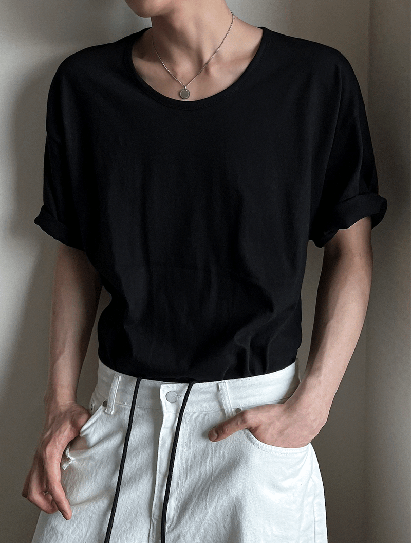 COSYHARU（コシハル）の「summer shaping round semi-wige short-sleeved T-shirt（Tops）」
