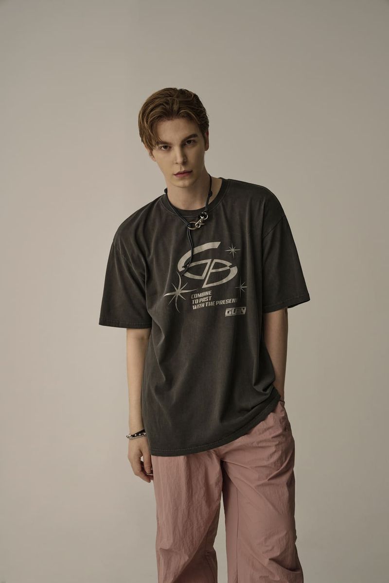 PIGMENT STARLIGHT T-SHIRTS(CHARCOAL)