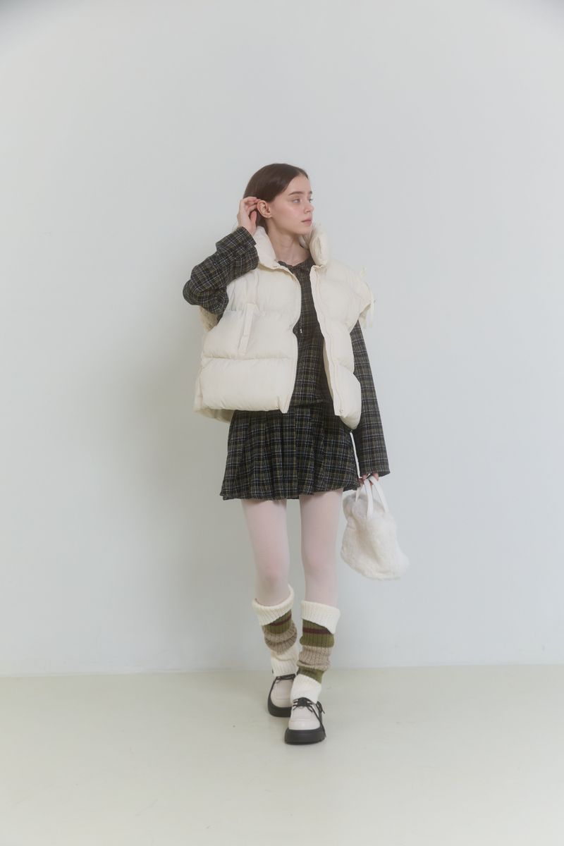 FROSTED CHECK DRESS