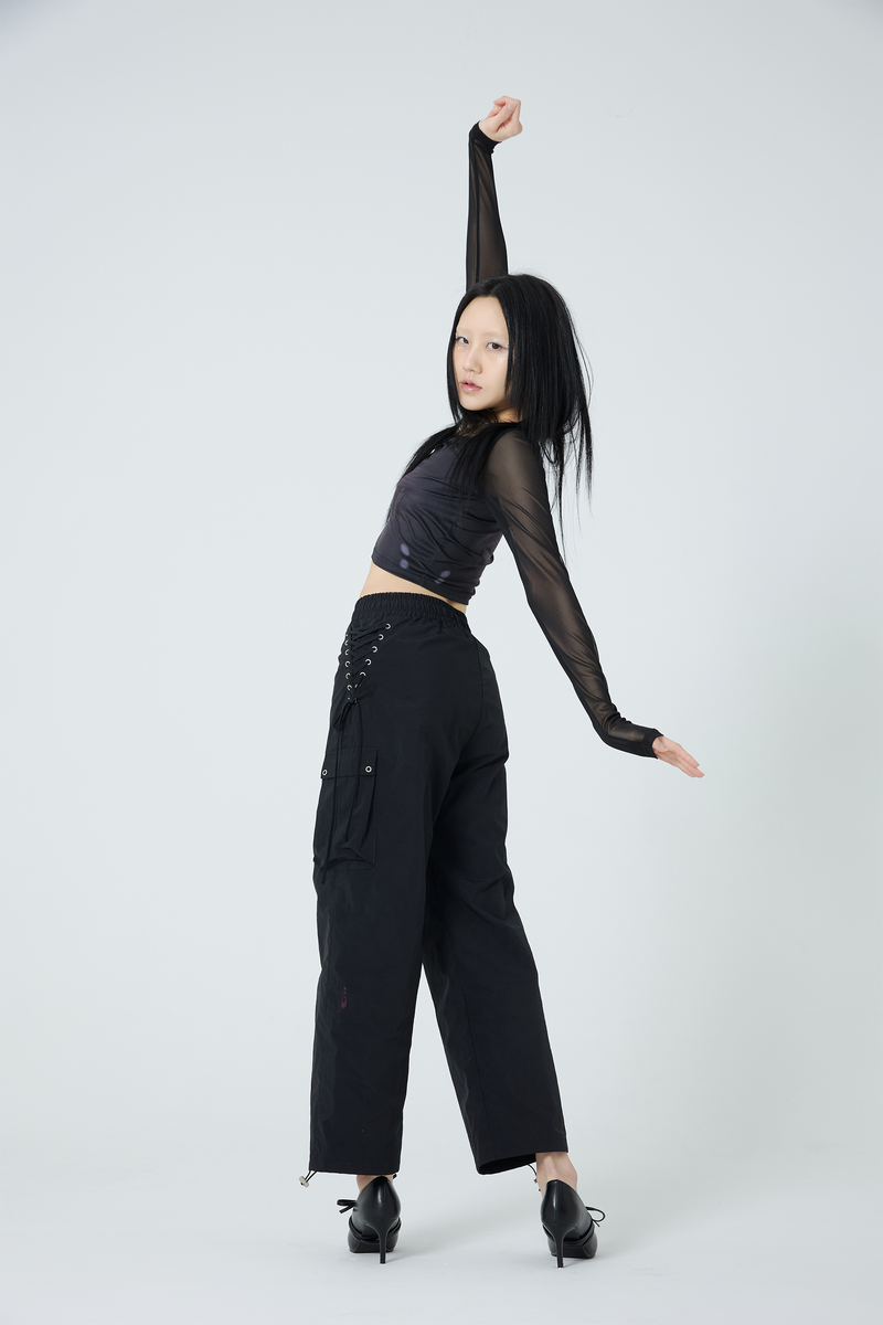 Eyelet pants