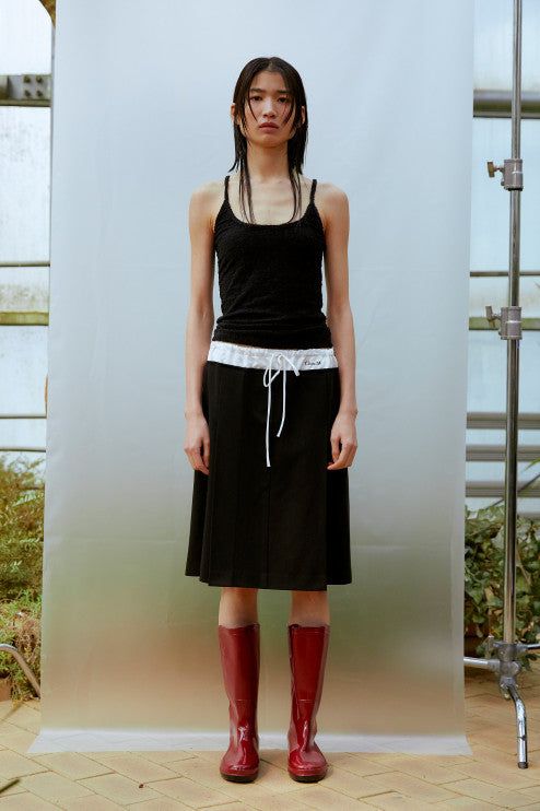 Jacquard Tank Top (BLACK)