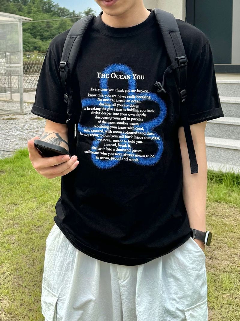 Clover lettering short sleeve T 4C