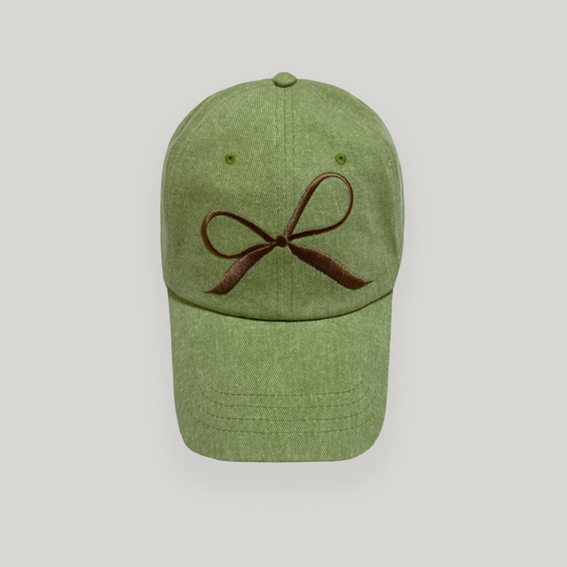 UBEIGE(ユーベイジ)の「Green Pigment Ribbon Cap(Hats)」
