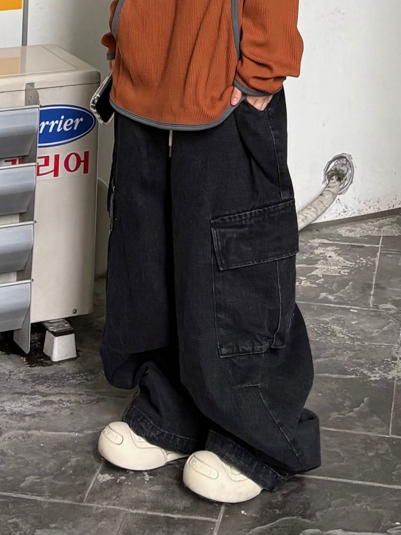PEARCLAN（ペアクラン）の「denim pintuck cargo pants（Pants）」