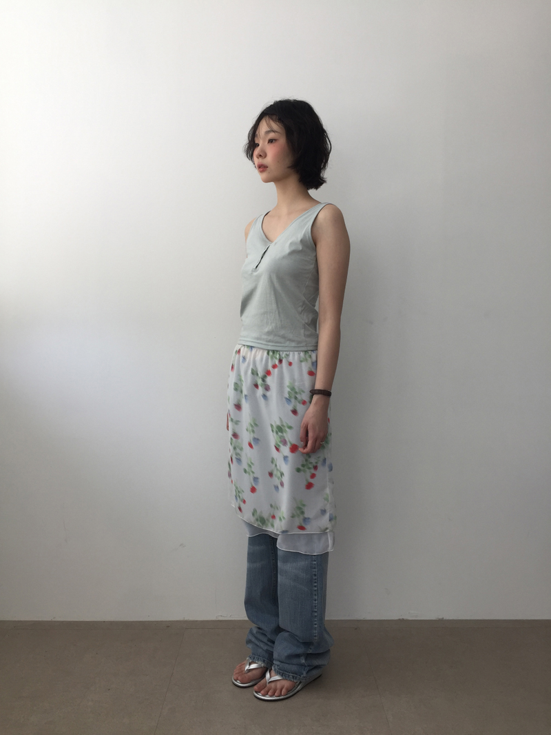 Classic Henry Button Sleeveless (4color)